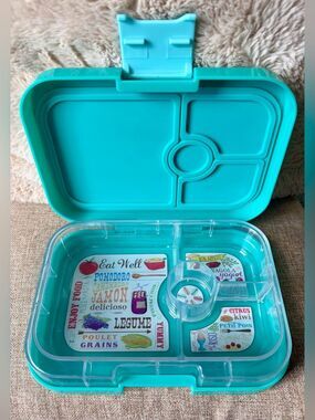 Yumbox Turquoise Bento Lunch Box Divided Removable Tray Leakproof Kids Lunch